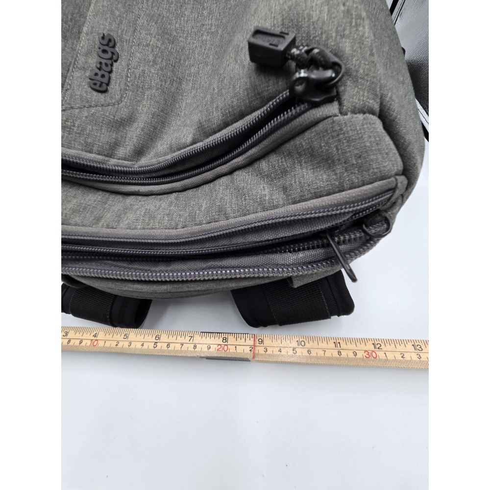 eBags Professional Slim Laptop Backpack Heathered Grey Travel Business Bag - Picture 9 of 11